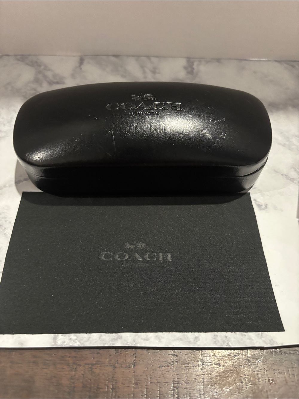 Coach Women's Tortoiseshell Rectangle Glasses in Dark Brown and Amber Highlights - Picture 8 of 8